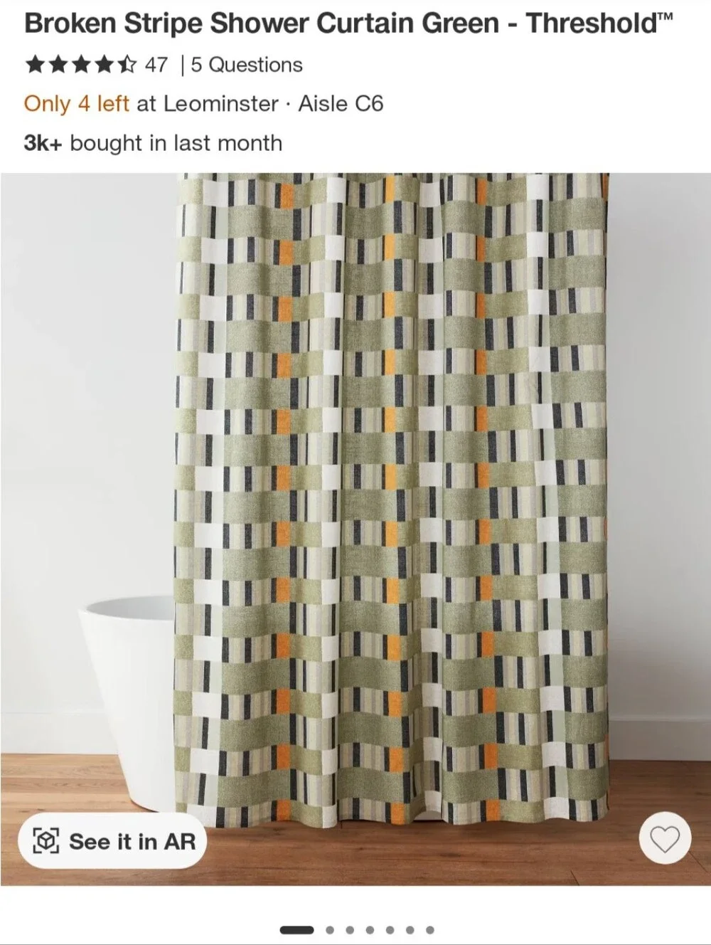 Striped Shower Curtain